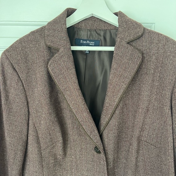 NWT Evan-Picone Women’s Blazer – Plus Size 18W, Chestnut Brown, Stretchy - Picture 9 of 11